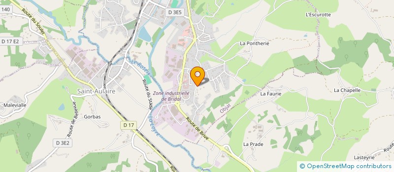 localisation de l'entreprise SCI DE BRIDELACHE  OBJAT