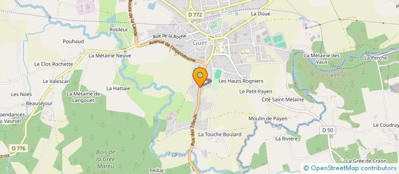 localisation de l'entreprise SCI DE BROCELIANDE  GUER