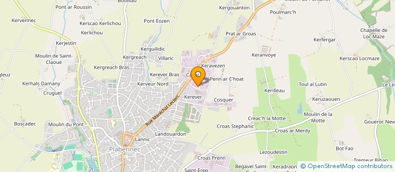 localisation de l'entreprise SCI DE CALLAC  PLABENNEC