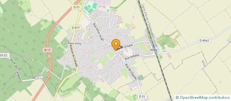 localisation de l'entreprise SCI DE CANAF à VIMY