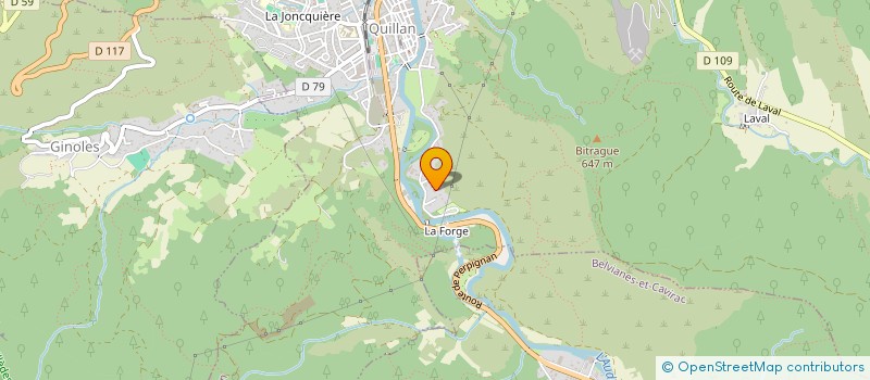 localisation de l'entreprise SCI DE CANCILLA à QUILLAN