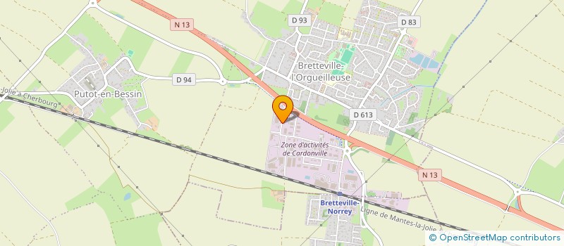 localisation de l'entreprise SCI DE CARDONVILLE  MONDEVILLE