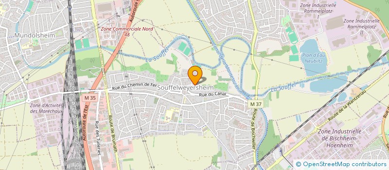 localisation de l'entreprise SCI DE CASPETERRE  SOUFFELWEYERSHEIM