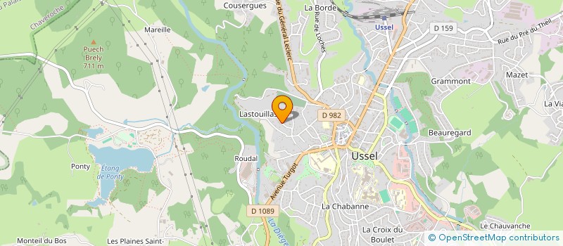 localisation de l'entreprise SCI DE CEYRAT à USSEL