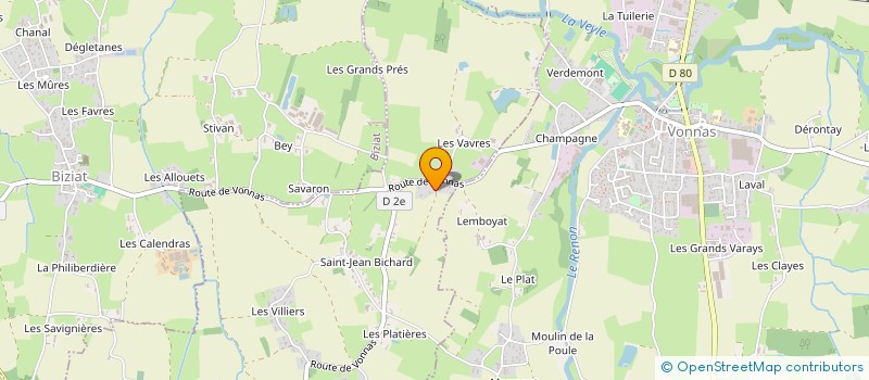localisation de l'entreprise SCI DE CHAMPAGNE à VONNAS