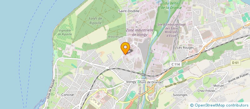 localisation de l'entreprise SCI DE CHAMPS à THONON LES BAINS