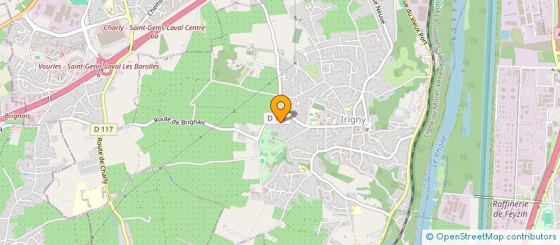 localisation de l'entreprise SCI DE CHAMPVILLARS  IRIGNY