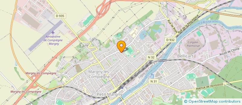 localisation de l'entreprise SCI DE CHANTECOURRE  MARGNY-LES-COMPIEGNE