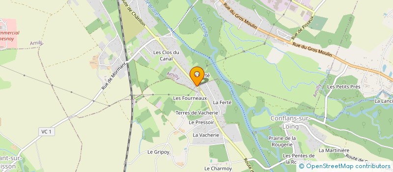 localisation de l'entreprise SCI DE CHATILLON à AMILLY