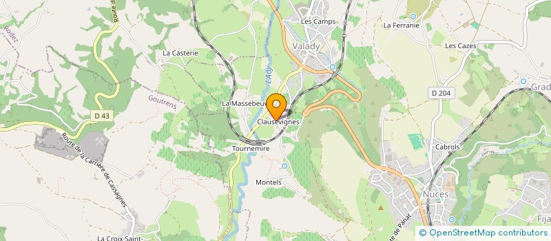 localisation de l'entreprise SCI DE CLAUSEVIGNES  VALADY