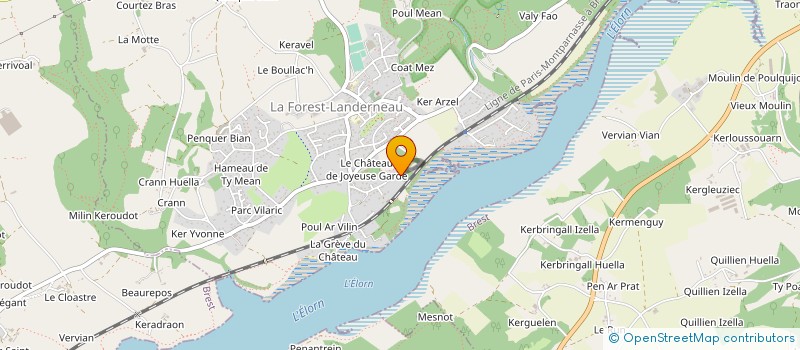 localisation de l'entreprise SCI DE COAT AR ROZ  LA FOREST LANDERNEAU