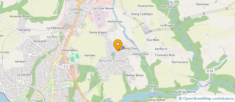 localisation de l'entreprise SCI DE COAT KUELEN  CONCARNEAU