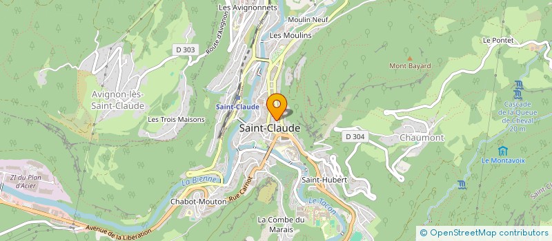 localisation de l'entreprise SCI DE COEUR VERT  SAINT-CLAUDE