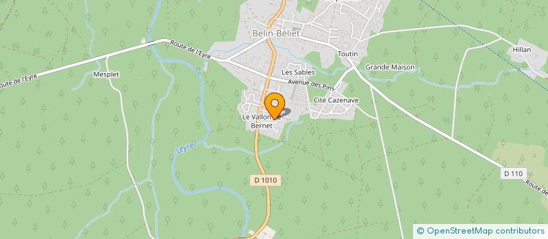 localisation de l'entreprise SCI DE COLLONGUES  BELIN-BELIET