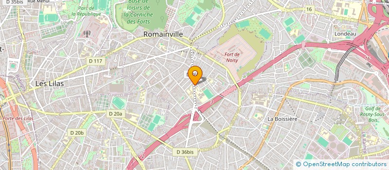 localisation de l'entreprise SCI DE CONSTRUCTION à ROMAINVILLE