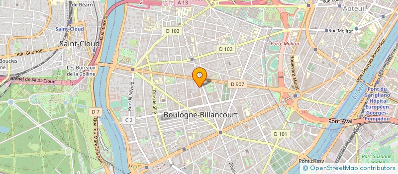 localisation de l'entreprise SCI DE CONSTRUCTION BOULOGNE SAUSSIERE à BOULOGNE-BILLANCOURT
