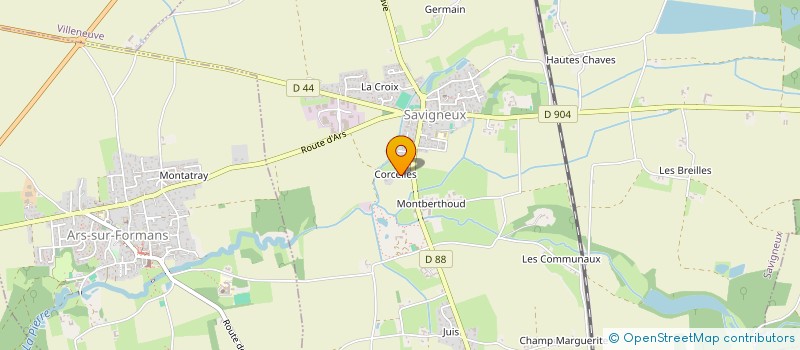 localisation de l'entreprise SCI DE CORCELLES  SAVIGNEUX