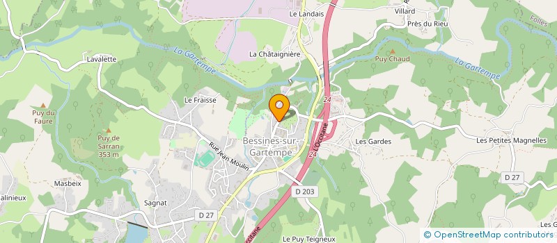 localisation de l'entreprise SCI DE CORDOUAN  BESSINES-SUR-GARTEMPE