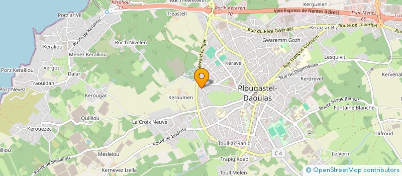 localisation de l'entreprise SCI DE CORN CARHAI  PLOUGASTEL-DAOULAS