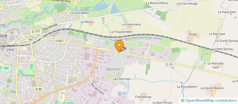 localisation de l'entreprise SCI DE COTARD  VITRE
