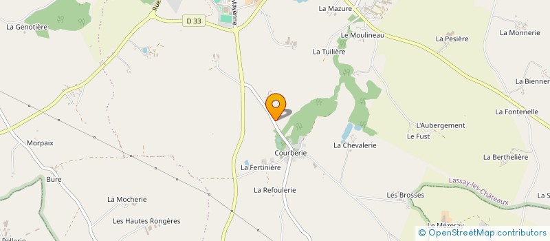 localisation de l'entreprise SCI DE COURBERIE  LASSAY LES CHATEAUX