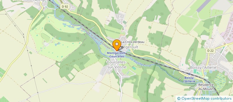 localisation de l'entreprise SCI DE COURCELLES  MONTGEROULT