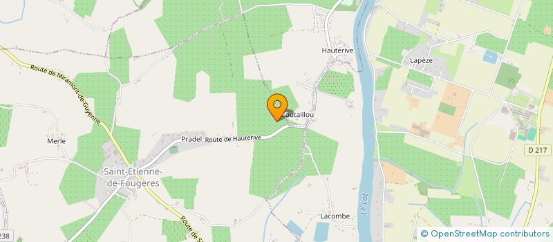 localisation de l'entreprise SCI DE COUTAILLOU MARERO  SAINT-ETIENNE-DE-FOUGERES