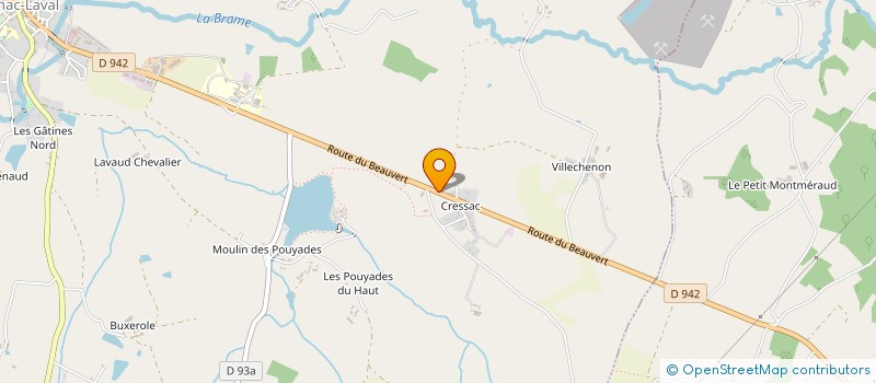 localisation de l'entreprise SCI DE CRESSAC  MAGNAC-LAVAL