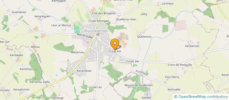 localisation de l'entreprise SCI DE CROAS HIR  PLOUNEVENTER