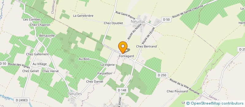 localisation de l'entreprise SCI DE FONTAGARD  NEUILLAC