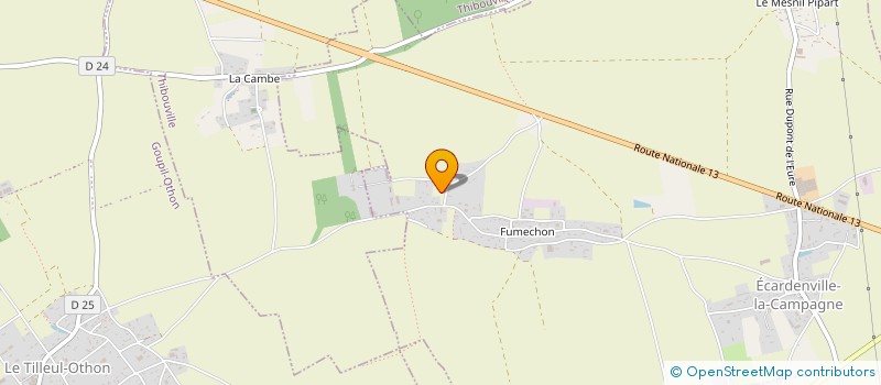 localisation de l'entreprise SCI DE FUMECHON  ECARDENVILLE LA CAMPAGNE