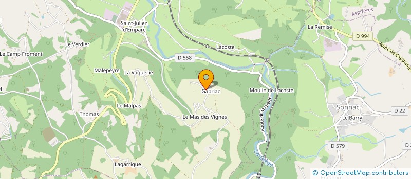 localisation de l'entreprise SCI DE GABRIAC  CAPDENAC-GARE