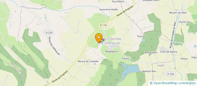 localisation de l'entreprise SCI DE GAILLARDOU  SAINTE COLOMBE DE VILLENEUVE