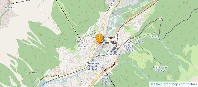 localisation de l'entreprise SCI DE GESTION DEVOUASSOUD RASPAIL à CHAMONIX-MONT-BLANC
