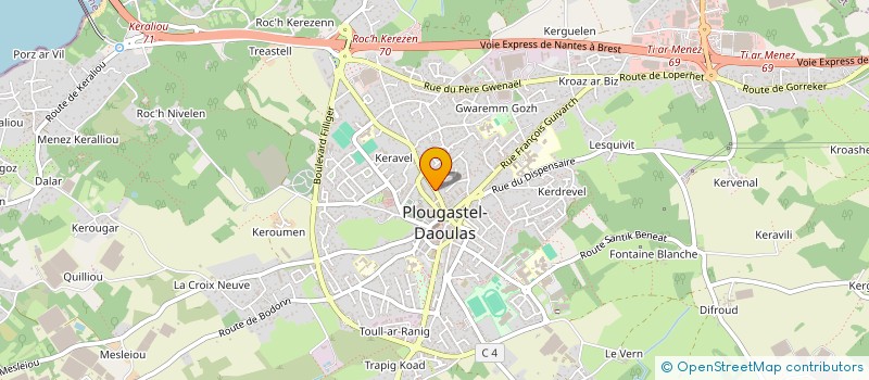 localisation de l'entreprise SCI DE GOAREM VRAS  PLOUGASTEL-DAOULAS