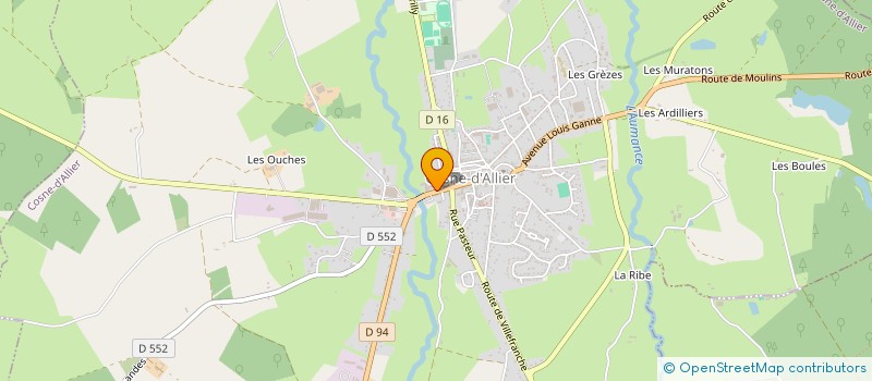 localisation de l'entreprise SCI DE GRANDCHAMPS  COSNE-D'ALLIER