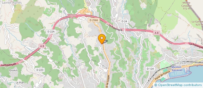 localisation de l'entreprise SCI DE GREASCO à MENTON