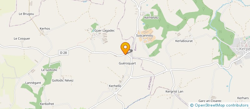 localisation de l'entreprise SCI DE GUEROQUART  LANRIVAIN