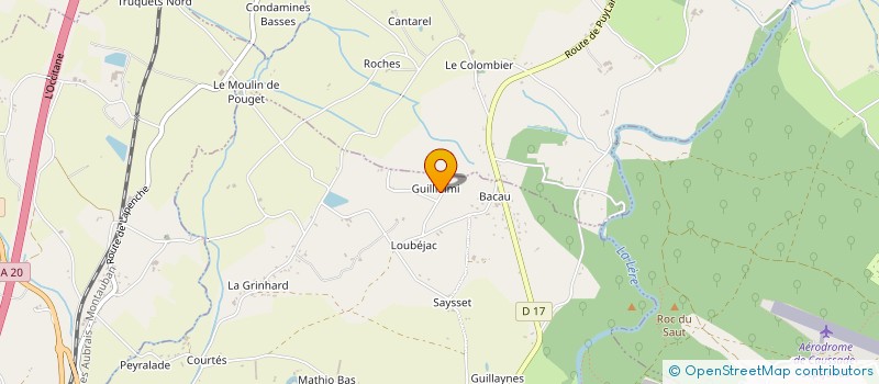 localisation de l'entreprise SCI DE GUILLALMET  CAUSSADE