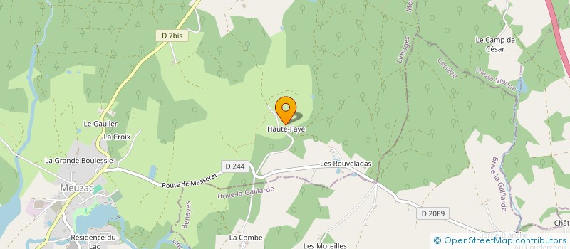 localisation de l'entreprise SCI DE HAUTE FAYE à MEUZAC