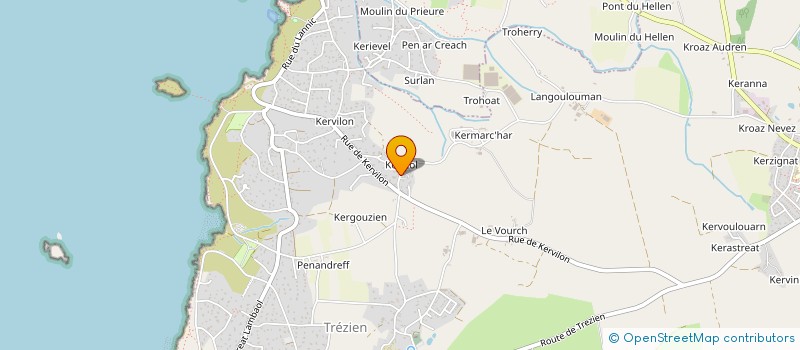 localisation de l'entreprise SCI DE KER HAAT  PLOUMOGUER