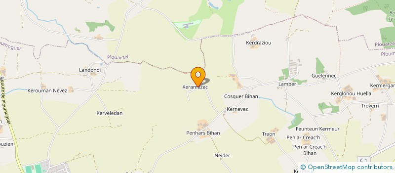 localisation de l'entreprise SCI DE KERAMEZEC  PLOUMOGUER