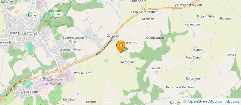 localisation de l'entreprise SCI DE KERBALANNEC  ERGUE-GABERIC