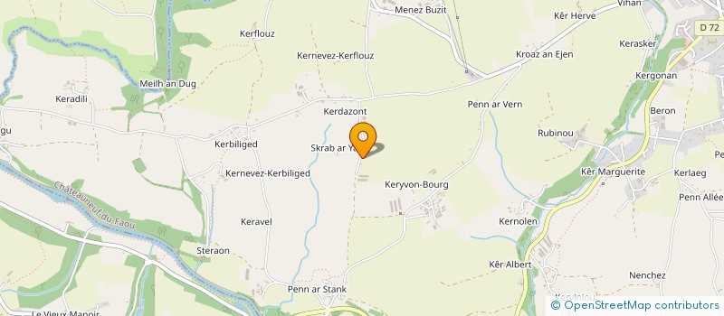 localisation de l'entreprise SCI DE KERBI à CHATEAUNEUF-DU-FAOU