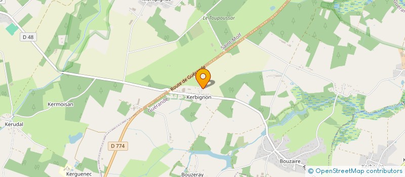 localisation de l'entreprise SCI DE KERBIGNON  GUERANDE