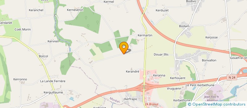 localisation de l'entreprise SCI DE KERBOLLOT  MOREAC