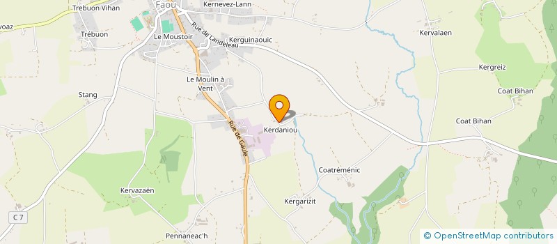 localisation de l'entreprise SCI DE KERDANIOU  PLONEVEZ-DU-FAOU