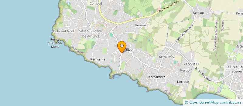 localisation de l'entreprise SCI DE KERFAGO  SAINT-GILDAS-DE-RHUYS