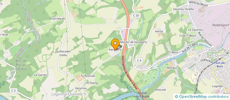 localisation de l'entreprise SCI DE KERGAERIC  PONT-DE-BUIS-LES-QUIMERCH