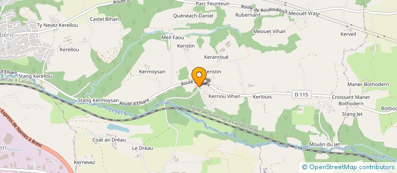 localisation de l'entreprise SCI DE KERGANOU  ERGUE-GABERIC